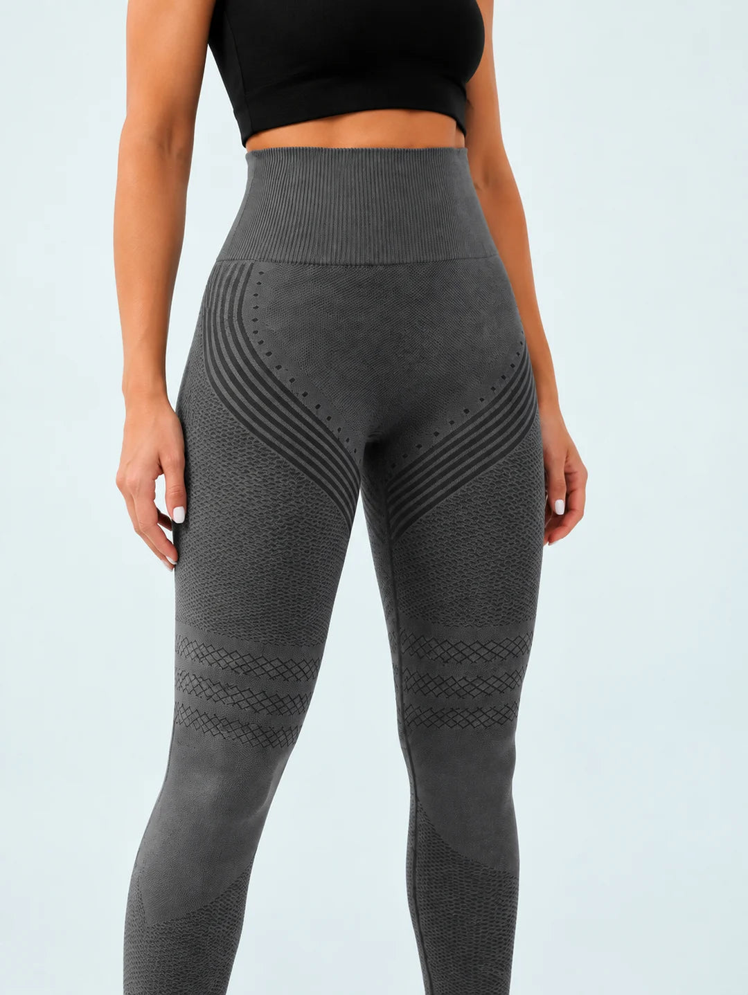 High-rise elastic waistband on SKIN ELITE CO. leggings