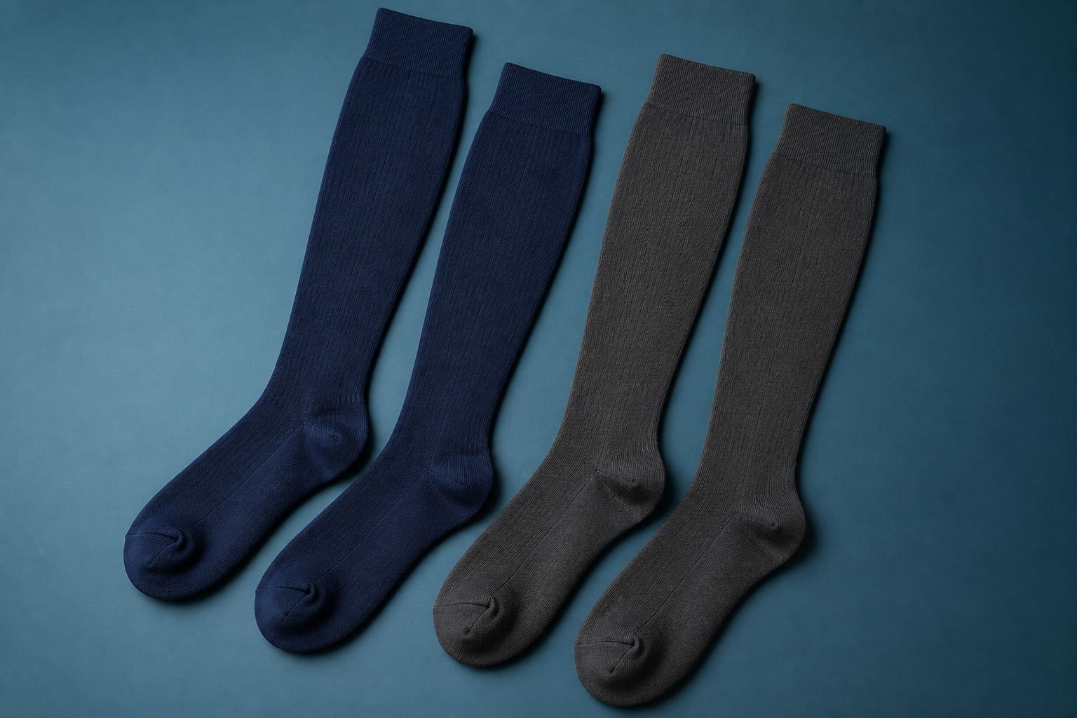 SKIN ELITE CO. bamboo compression socks in blue and gray