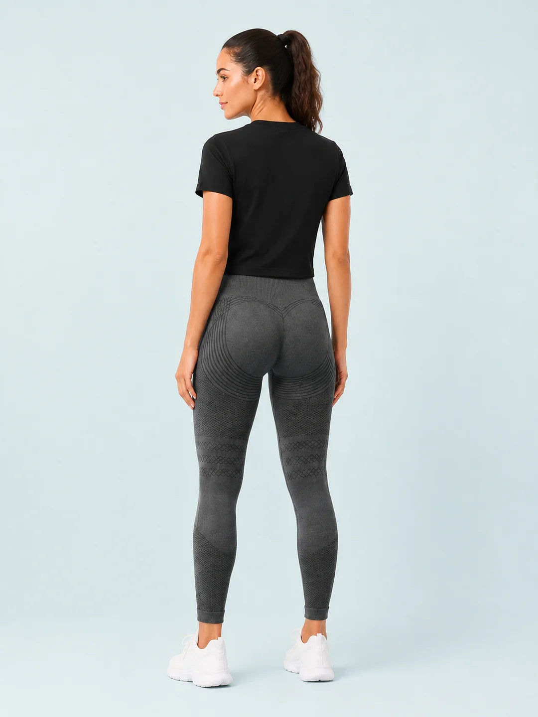 Product view 3 of SKIN ELITE CO. Contour Seamless Leggings in Gray