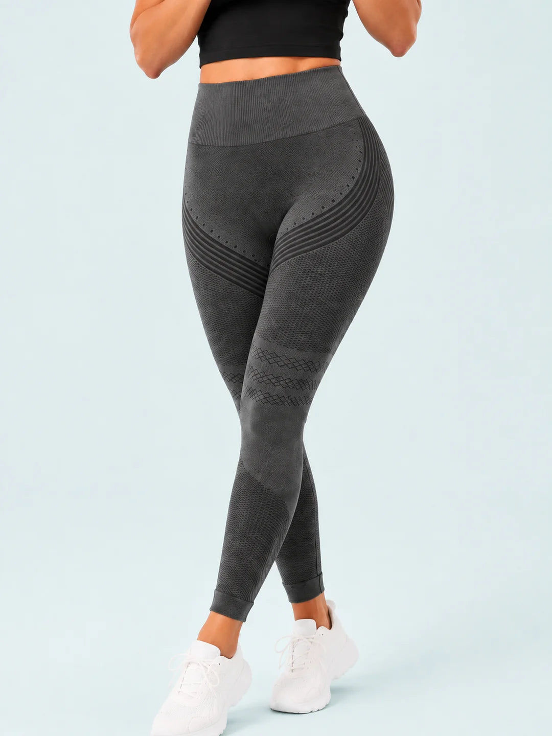 Product view 4 of SKIN ELITE CO. Contour Seamless Leggings in Gray